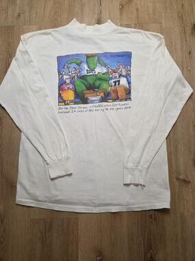 Rare Vintage 90s Pepsi Cola Scarfosaurus Long Sleeve T Shirt XL Speedway USA